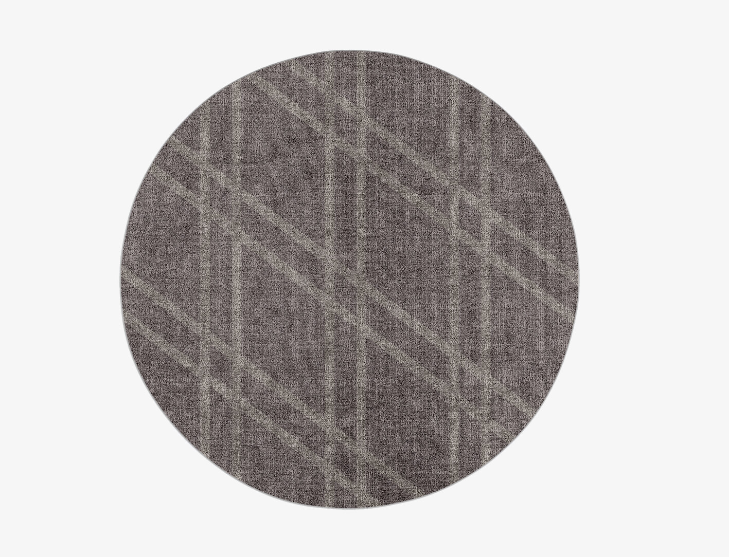 Rake Minimalist Round Flatweave New Zealand Wool Custom Rug by Rug Artisan