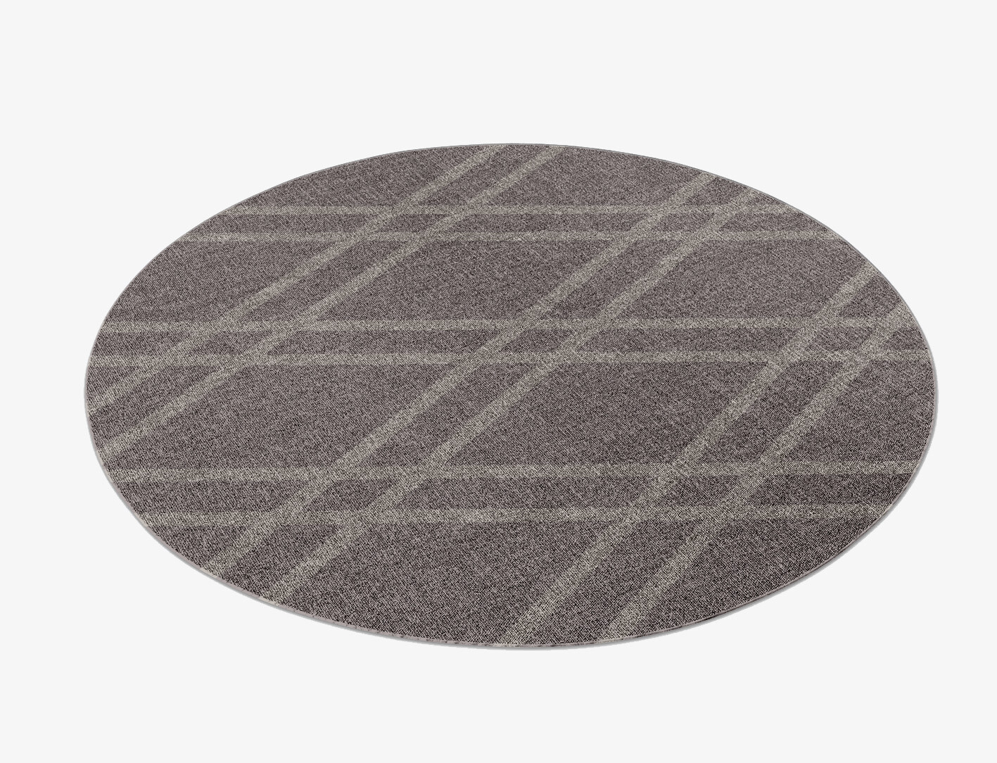 Rake Minimalist Round Flatweave New Zealand Wool Custom Rug by Rug Artisan