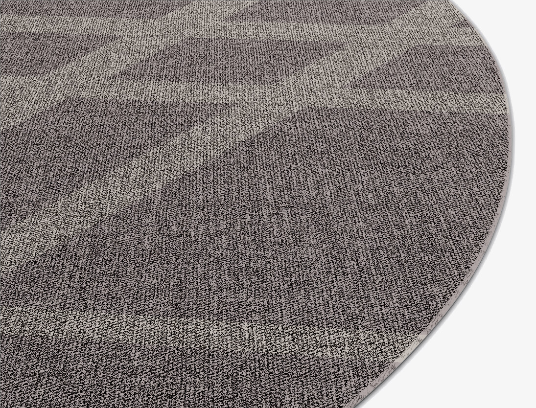 Rake Minimalist Round Flatweave New Zealand Wool Custom Rug by Rug Artisan