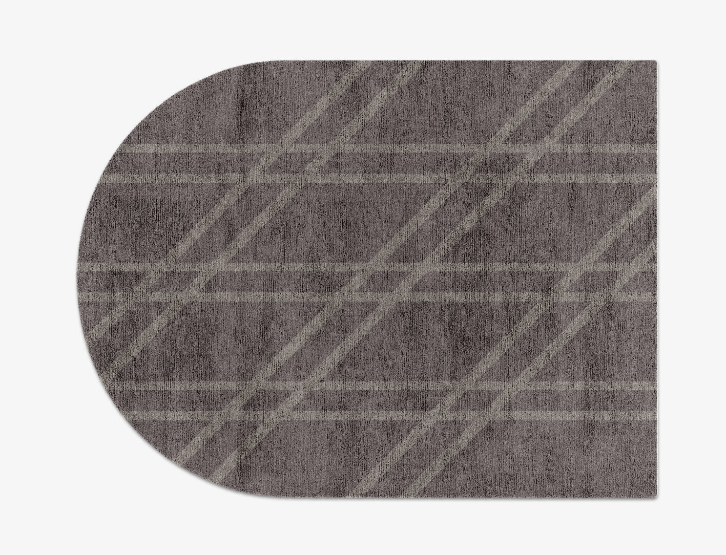 Rake Minimalist Arch Hand Knotted Bamboo Silk Custom Rug by Rug Artisan