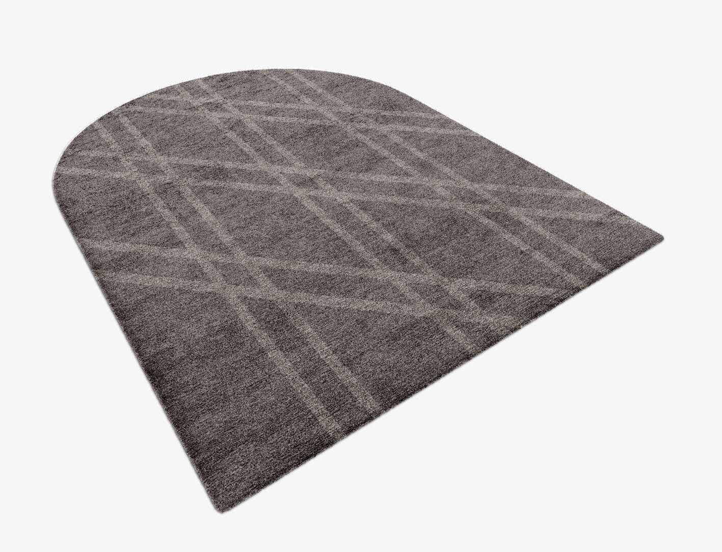 Rake Minimalist Arch Hand Knotted Bamboo Silk Custom Rug by Rug Artisan