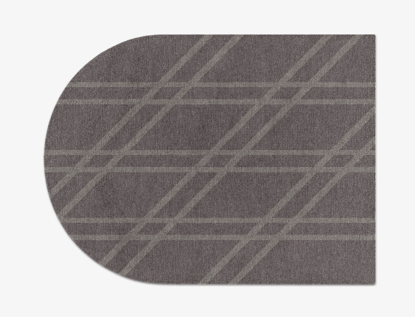 Rake Minimalist Arch Hand Knotted Tibetan Wool Custom Rug by Rug Artisan