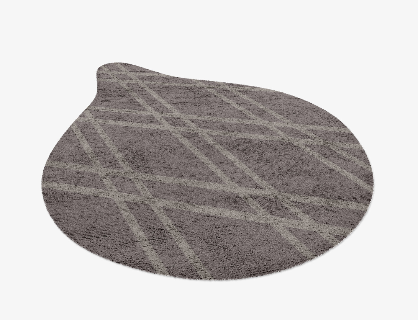 Rake Minimalist Drop Hand Knotted Bamboo Silk Custom Rug by Rug Artisan