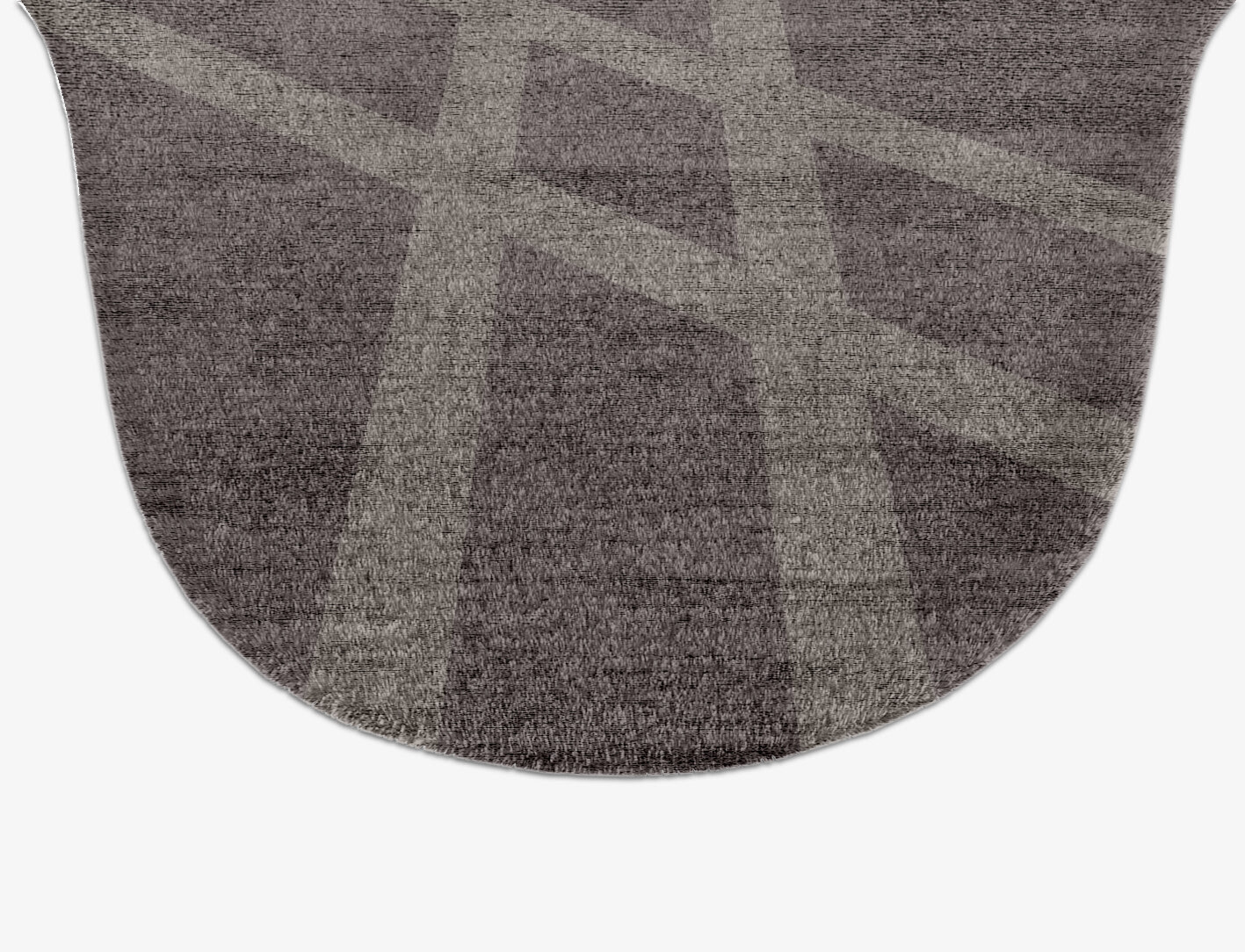 Rake Minimalist Drop Hand Knotted Bamboo Silk Custom Rug by Rug Artisan