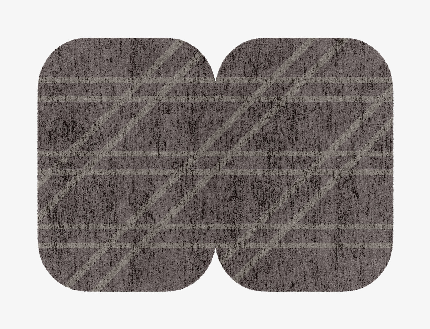 Rake Minimalist Eight Hand Knotted Bamboo Silk Custom Rug by Rug Artisan