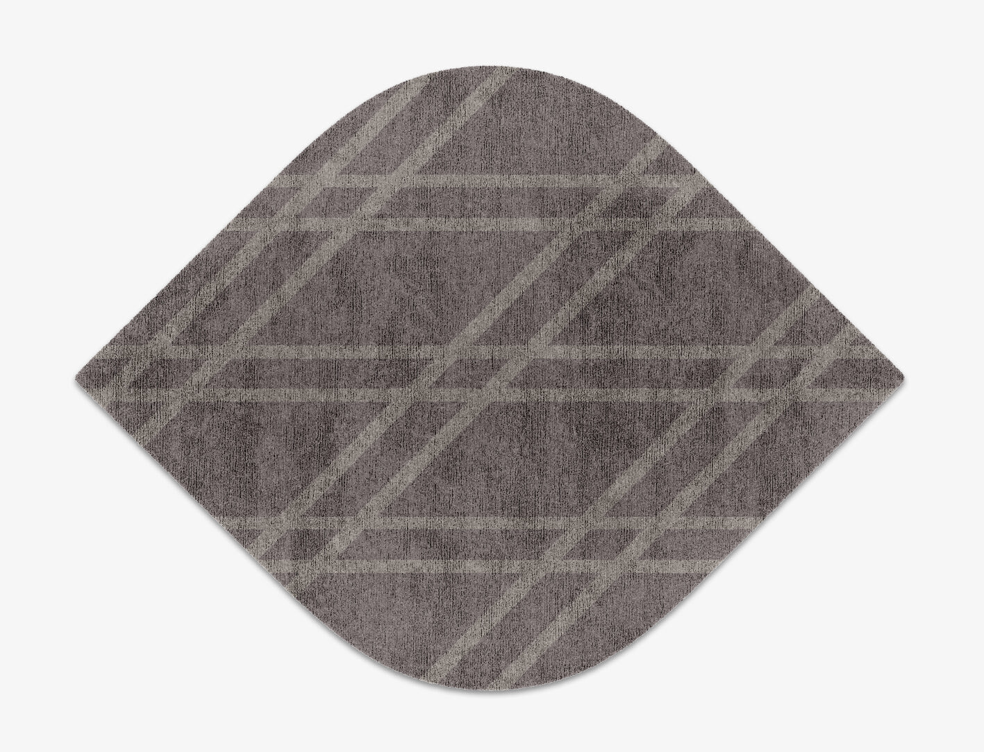 Rake Minimalist Ogee Hand Knotted Bamboo Silk Custom Rug by Rug Artisan