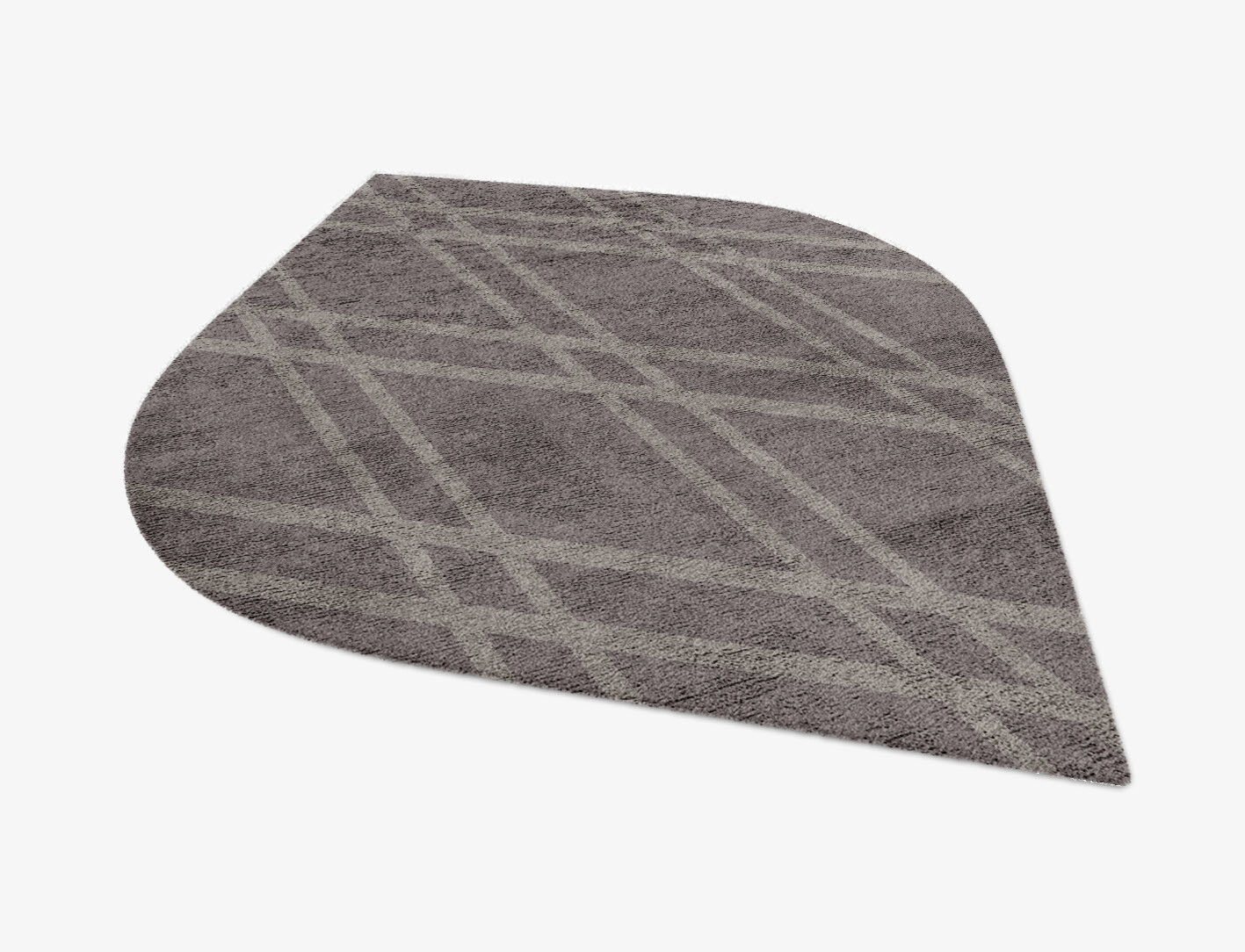 Rake Minimalist Ogee Hand Knotted Bamboo Silk Custom Rug by Rug Artisan
