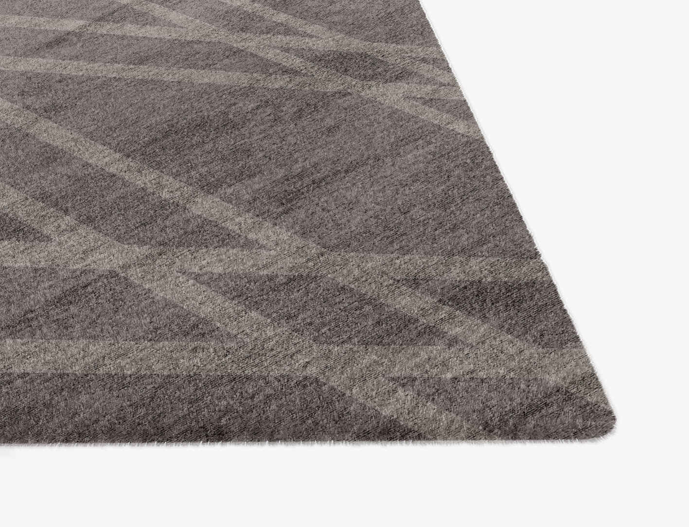 Rake Minimalist Ogee Hand Knotted Bamboo Silk Custom Rug by Rug Artisan