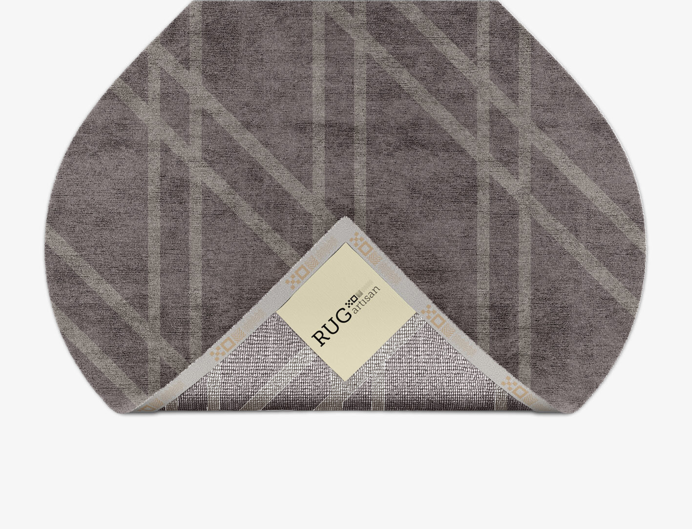 Rake Minimalist Ogee Hand Knotted Bamboo Silk Custom Rug by Rug Artisan