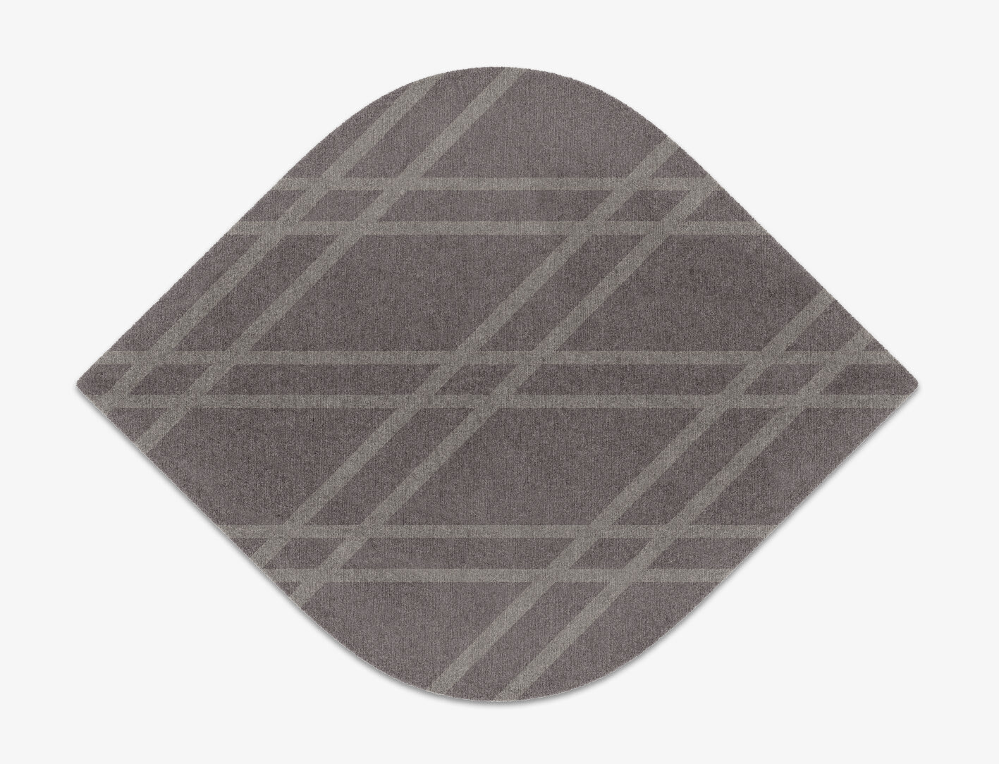 Rake Minimalist Ogee Hand Knotted Tibetan Wool Custom Rug by Rug Artisan