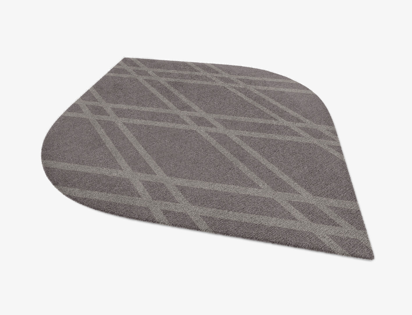 Rake Minimalist Ogee Hand Knotted Tibetan Wool Custom Rug by Rug Artisan