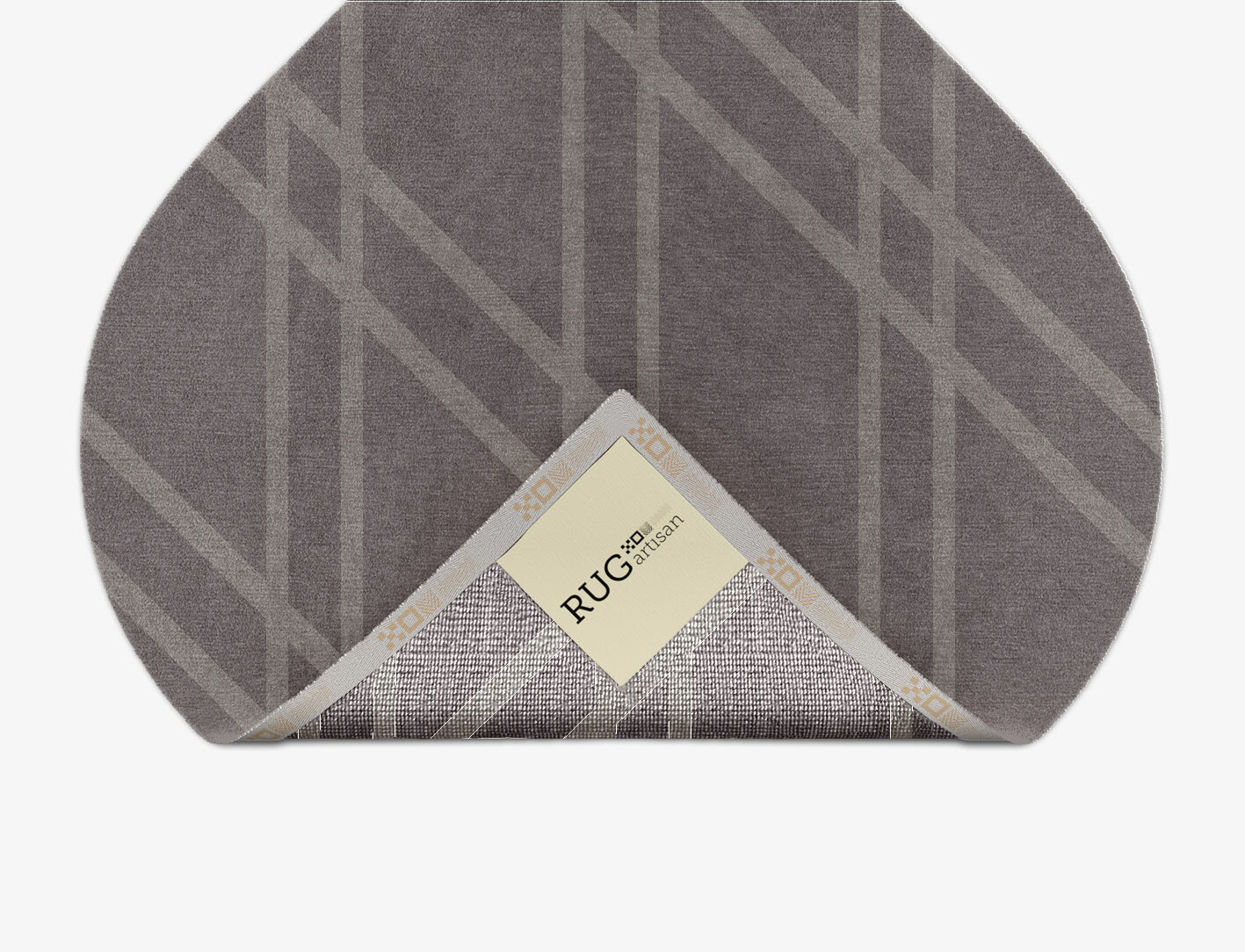 Rake Minimalist Ogee Hand Knotted Tibetan Wool Custom Rug by Rug Artisan