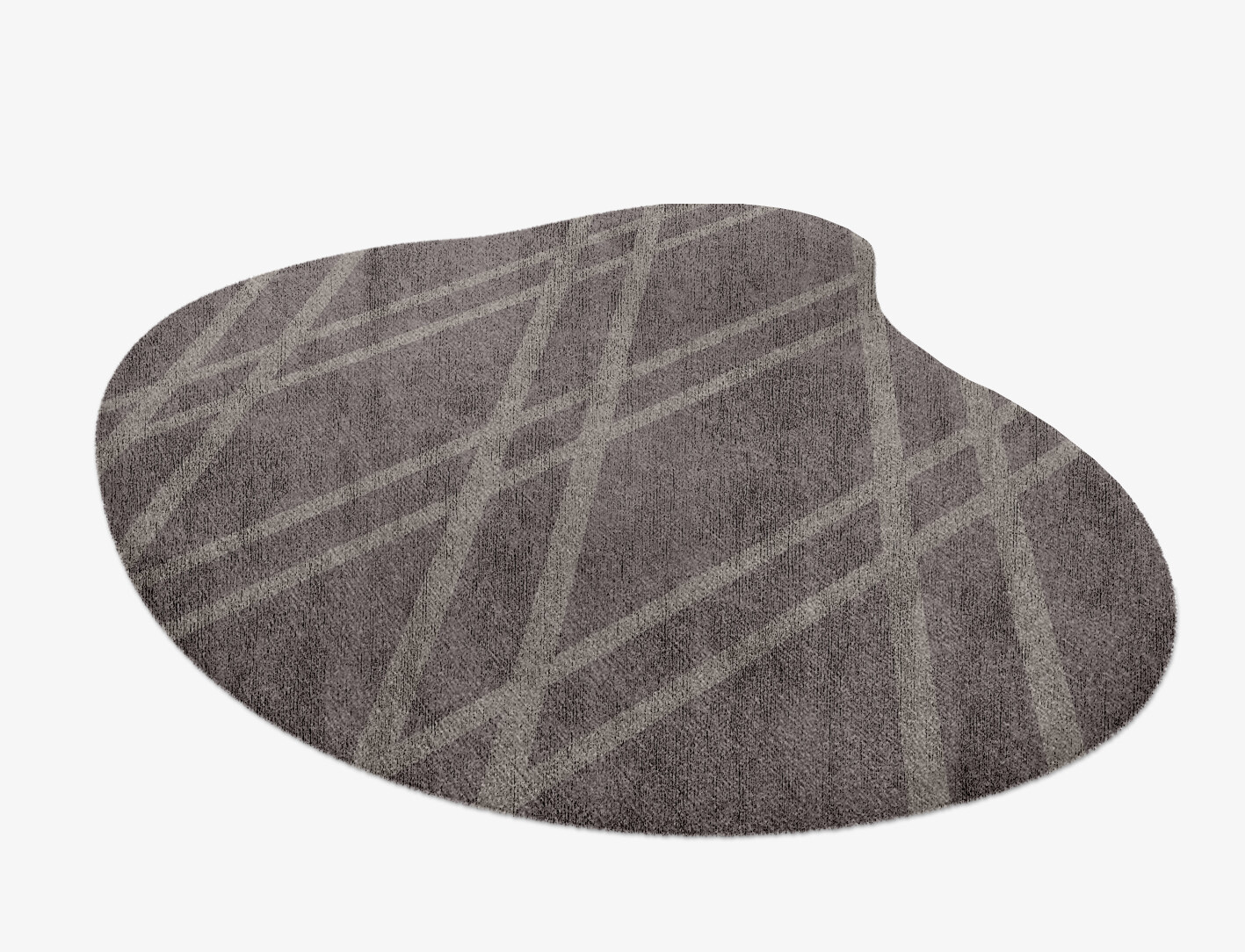 Rake Minimalist Splash Hand Knotted Bamboo Silk Custom Rug by Rug Artisan