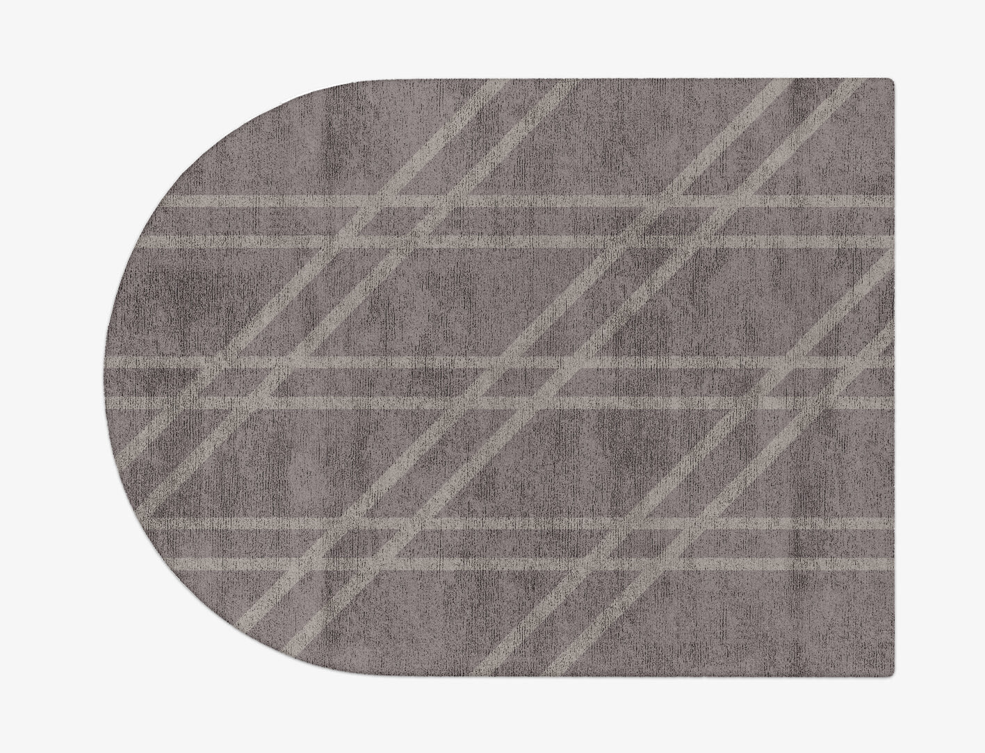 Rake Minimalist Arch Hand Tufted Bamboo Silk Custom Rug by Rug Artisan