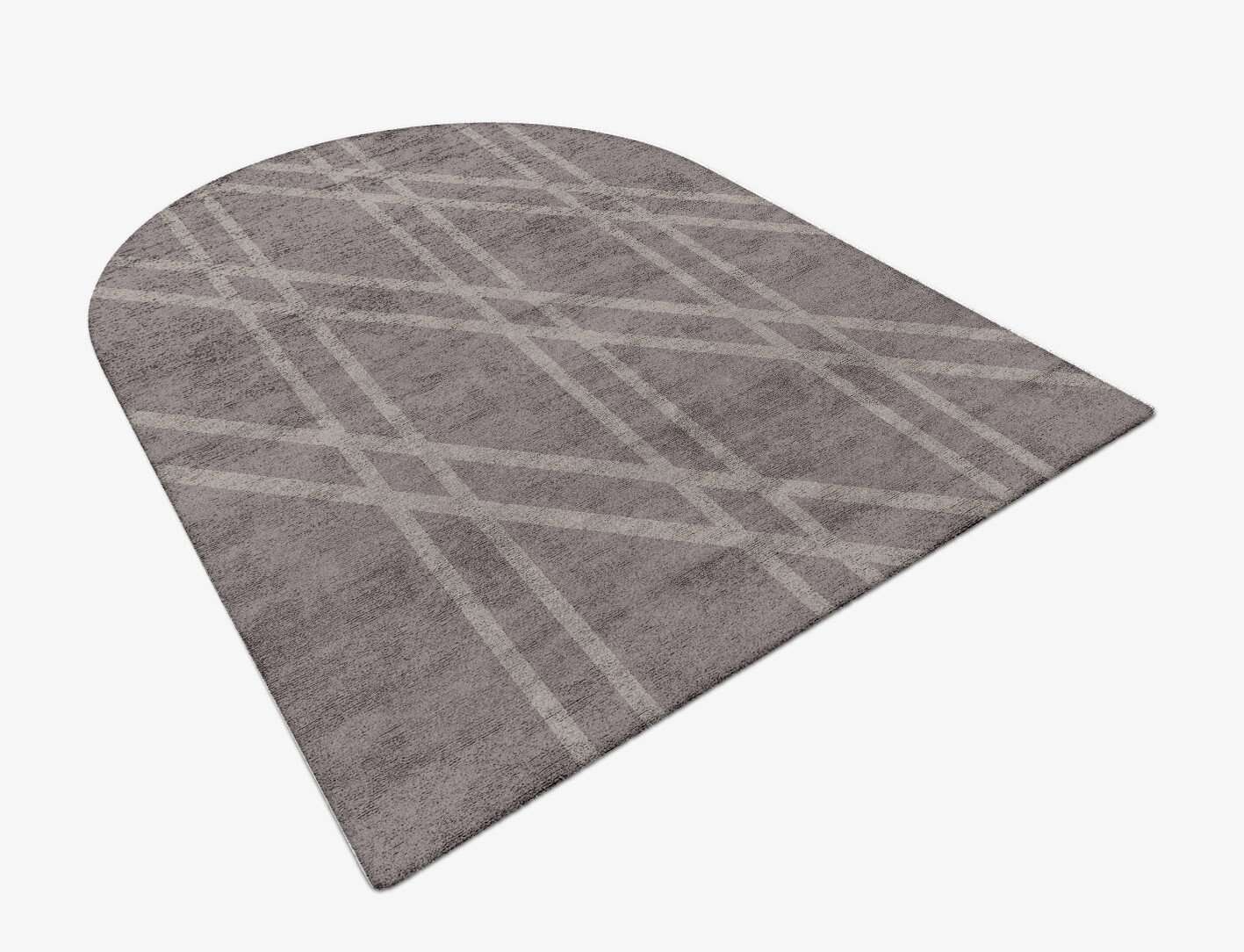 Rake Minimalist Arch Hand Tufted Bamboo Silk Custom Rug by Rug Artisan