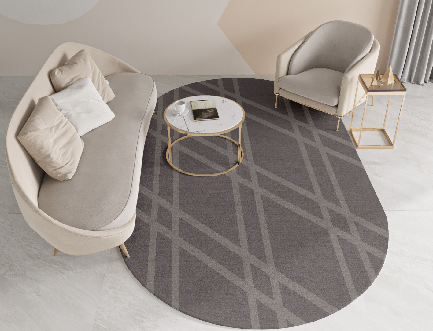 Rake Minimalist Capsule Hand Tufted Pure Wool Custom Rug by Rug Artisan
