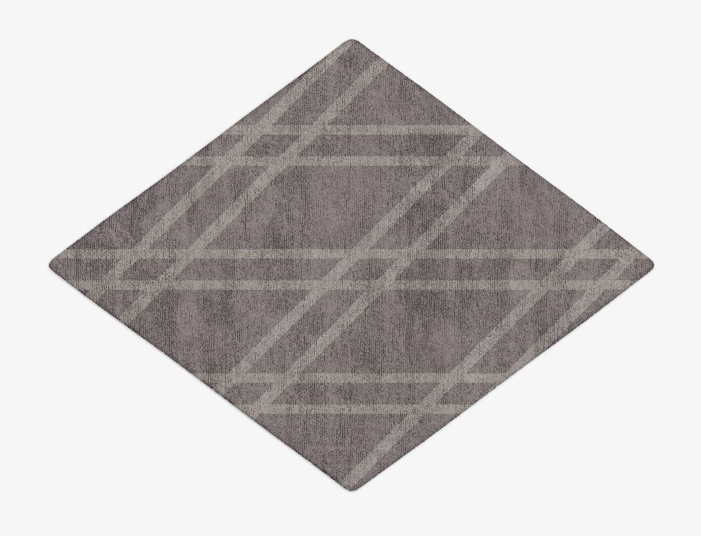 Rake Minimalist Diamond Hand Tufted Bamboo Silk Custom Rug by Rug Artisan