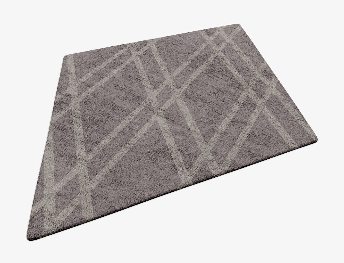 Rake Minimalist Diamond Hand Tufted Bamboo Silk Custom Rug by Rug Artisan