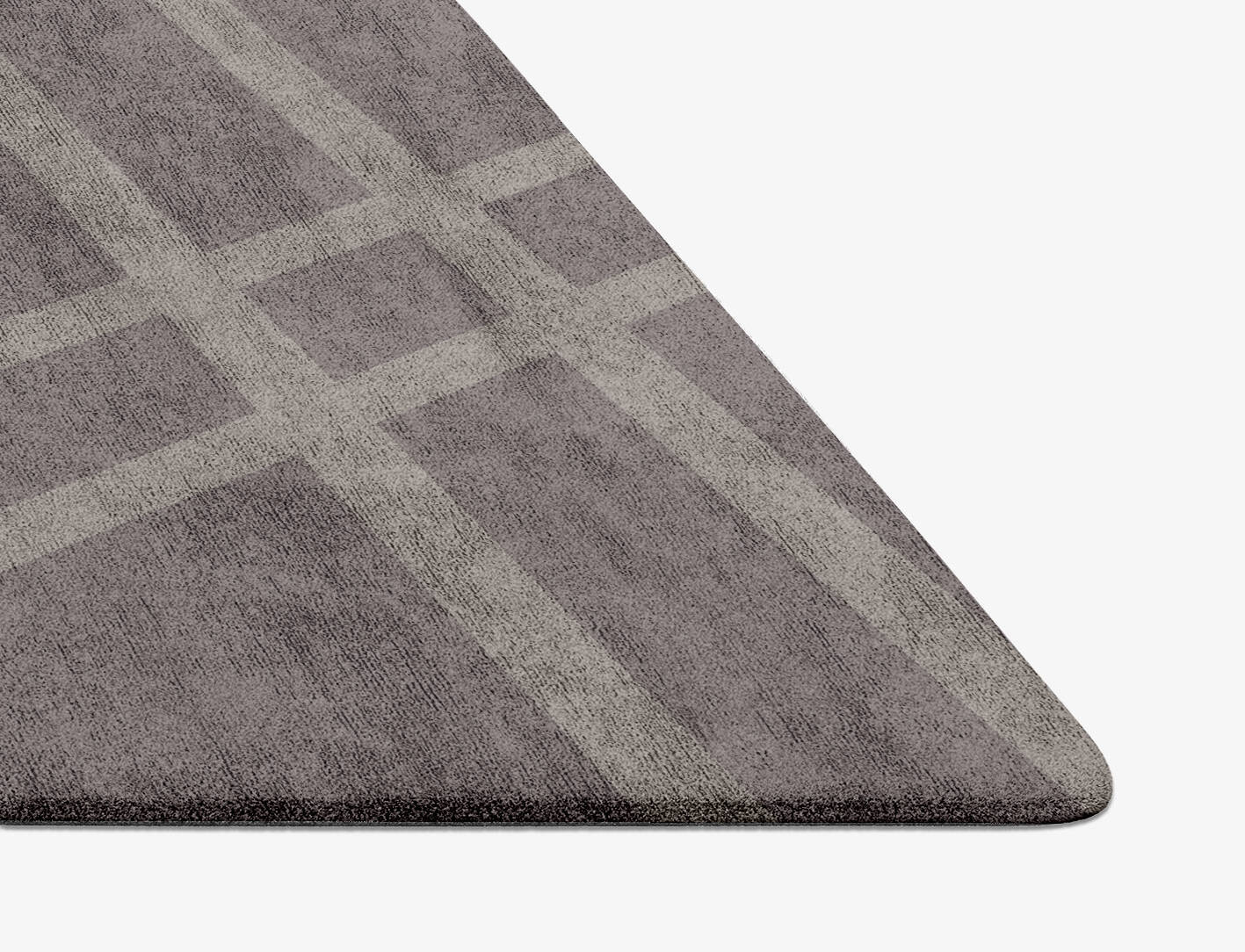 Rake Minimalist Diamond Hand Tufted Bamboo Silk Custom Rug by Rug Artisan