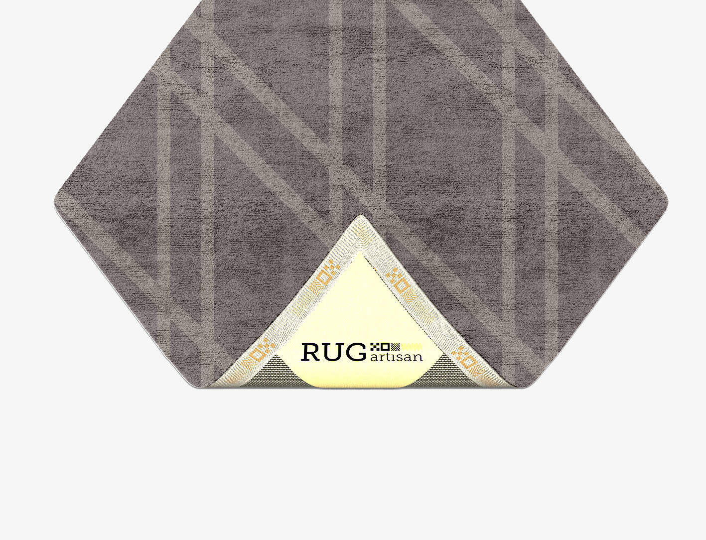 Rake Minimalist Diamond Hand Tufted Bamboo Silk Custom Rug by Rug Artisan