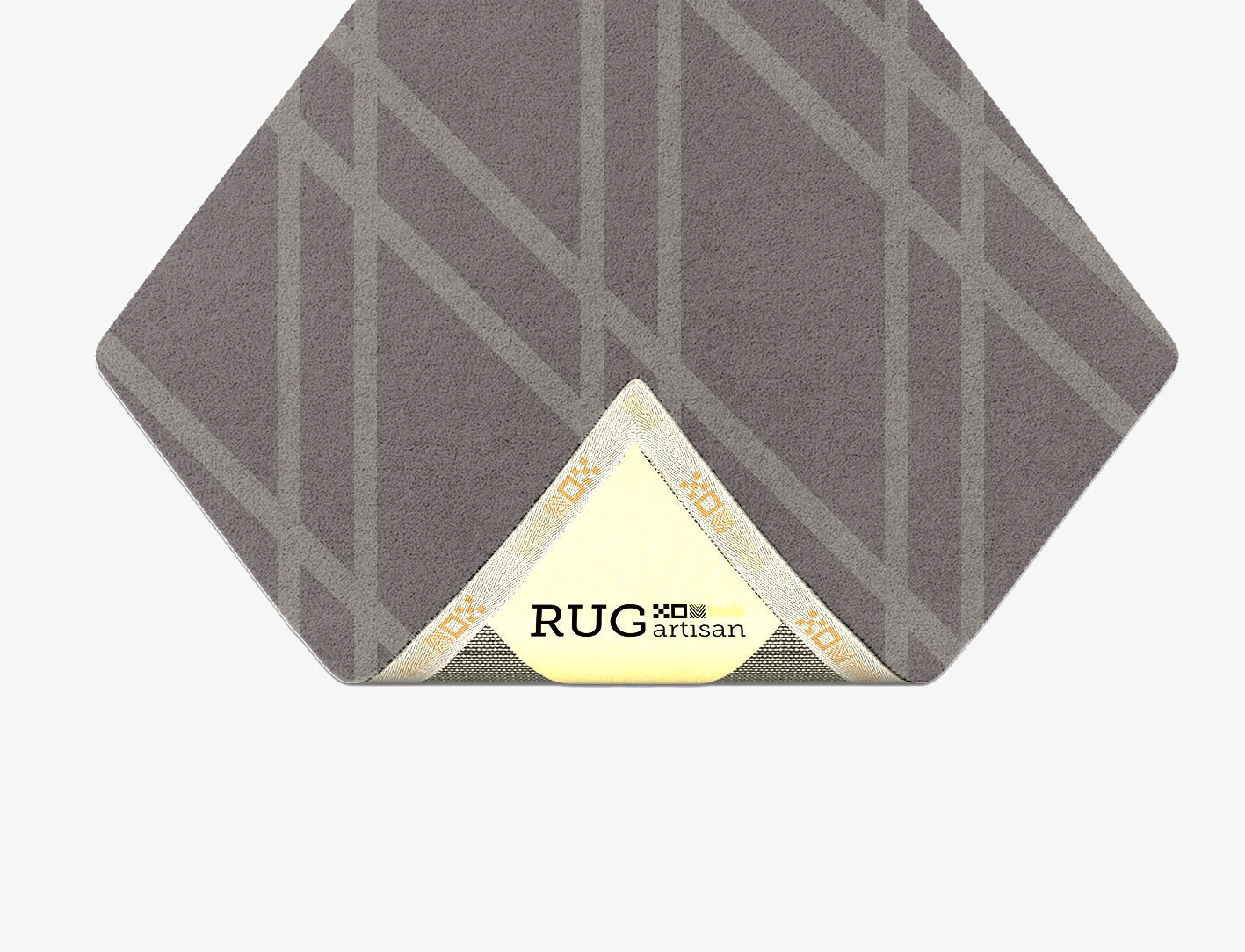Rake Minimalist Diamond Hand Tufted Pure Wool Custom Rug by Rug Artisan