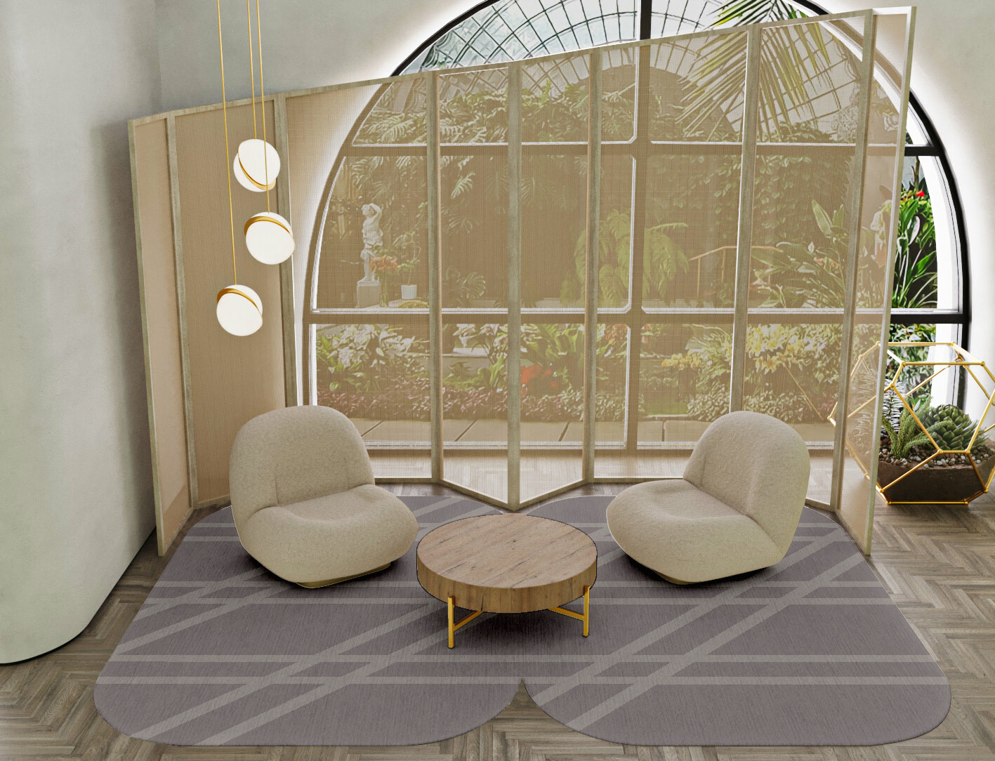 Rake Minimalist Eight Hand Tufted Pure Wool Custom Rug by Rug Artisan