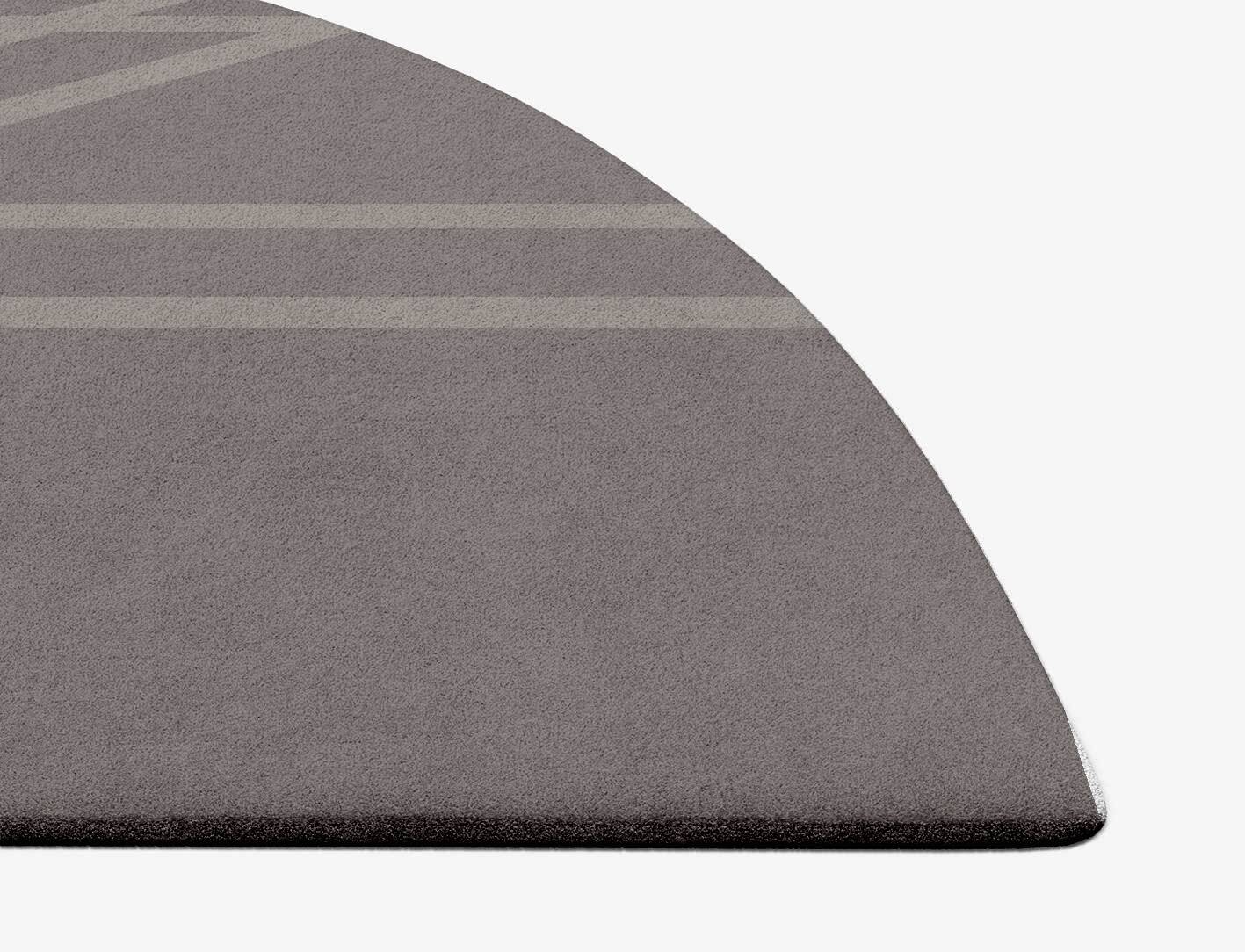 Rake Minimalist Halfmoon Hand Tufted Pure Wool Custom Rug by Rug Artisan