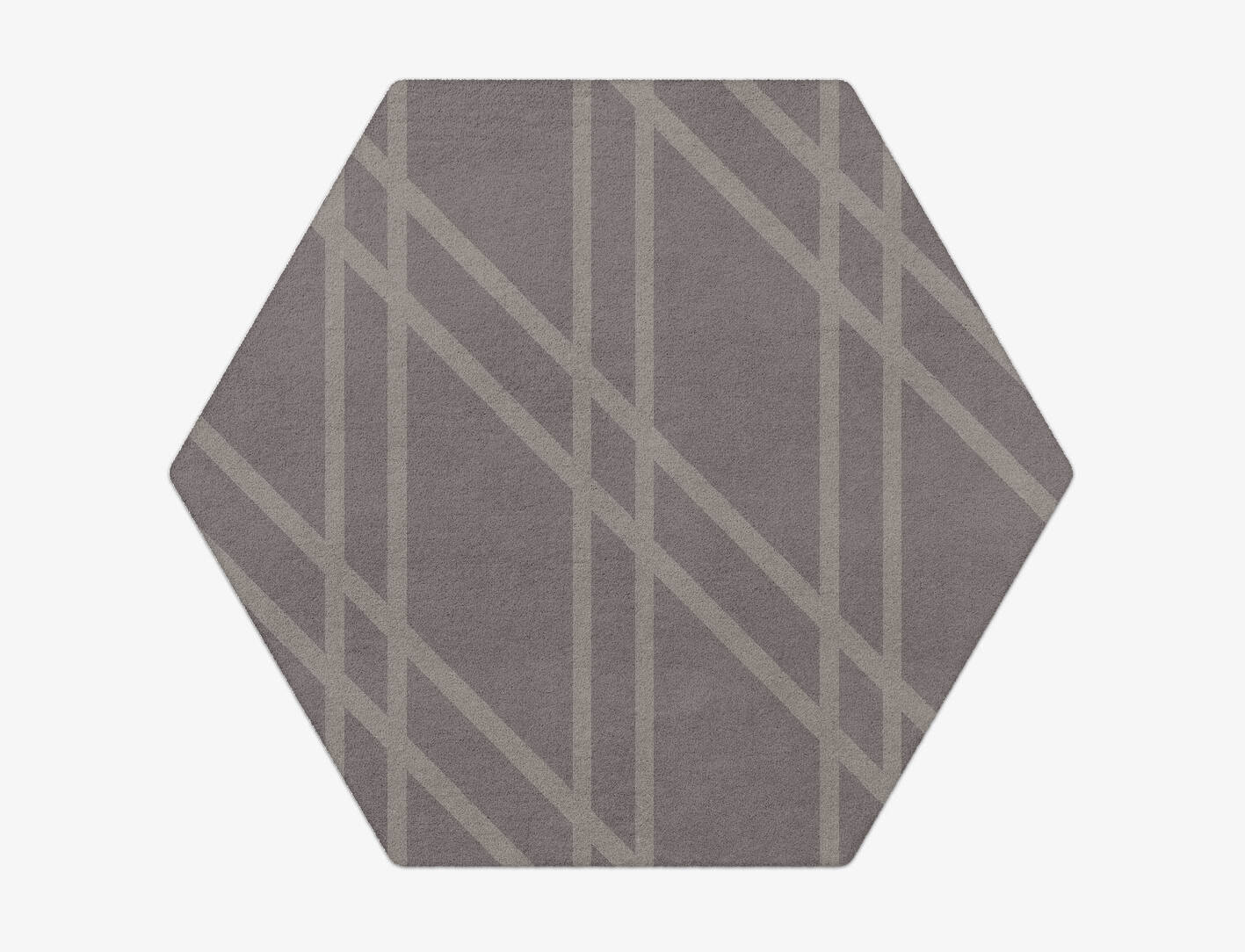 Rake Minimalist Hexagon Hand Tufted Pure Wool Custom Rug by Rug Artisan