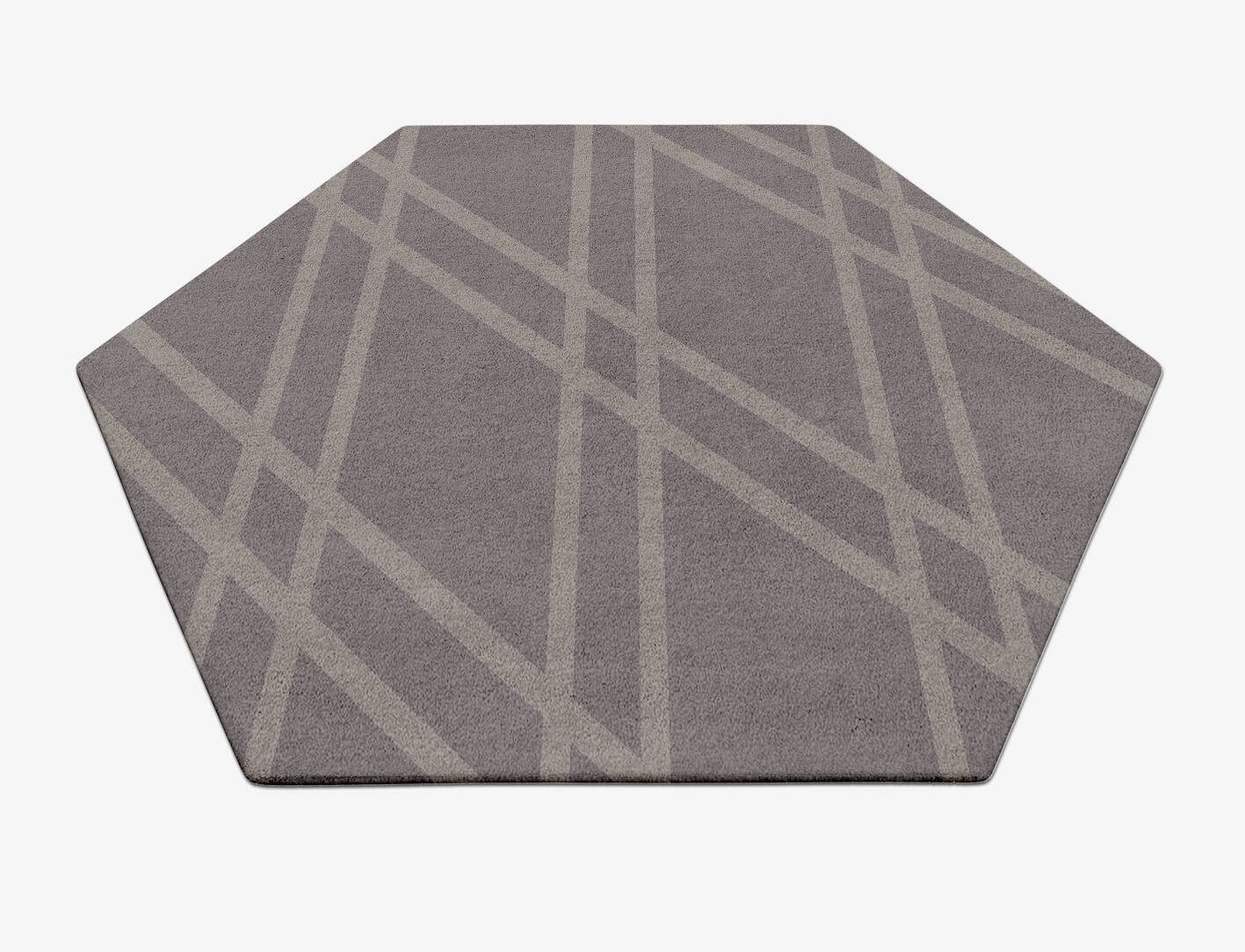 Rake Minimalist Hexagon Hand Tufted Pure Wool Custom Rug by Rug Artisan