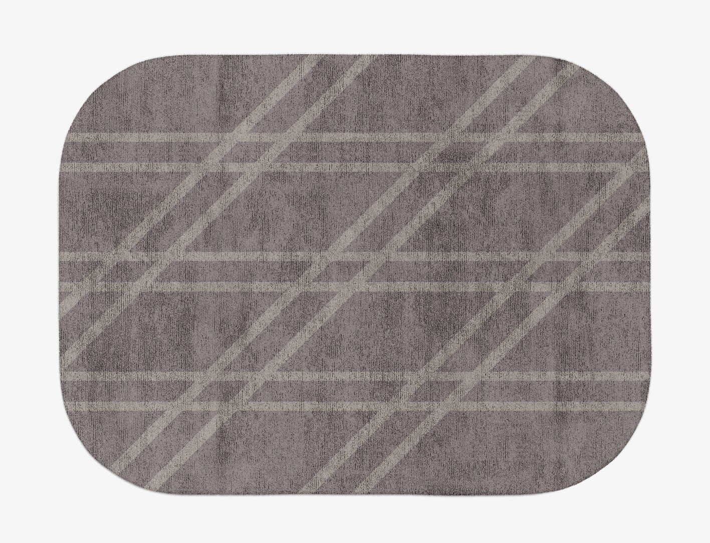 Rake Minimalist Oblong Hand Tufted Bamboo Silk Custom Rug by Rug Artisan