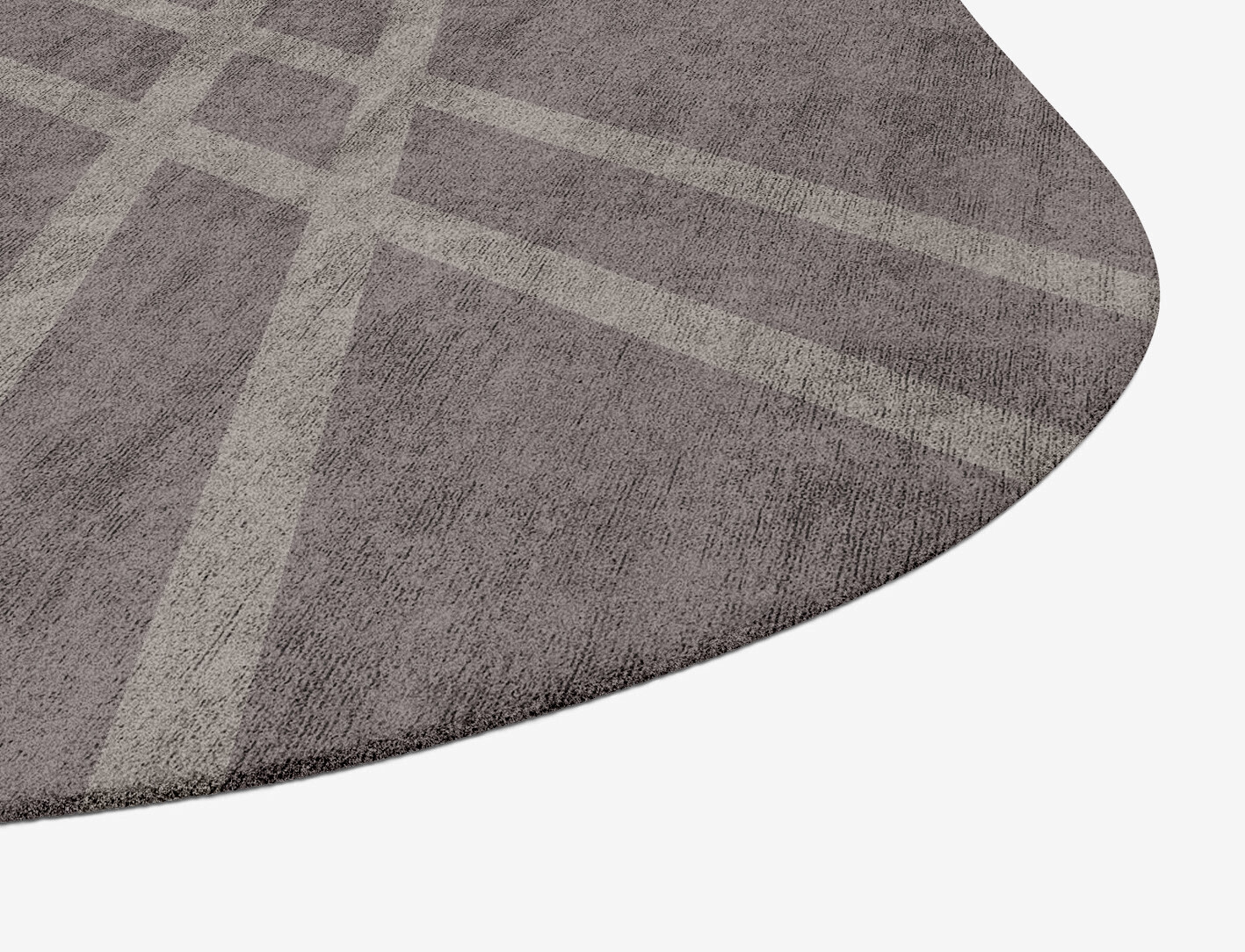 Rake Minimalist Oblong Hand Tufted Bamboo Silk Custom Rug by Rug Artisan