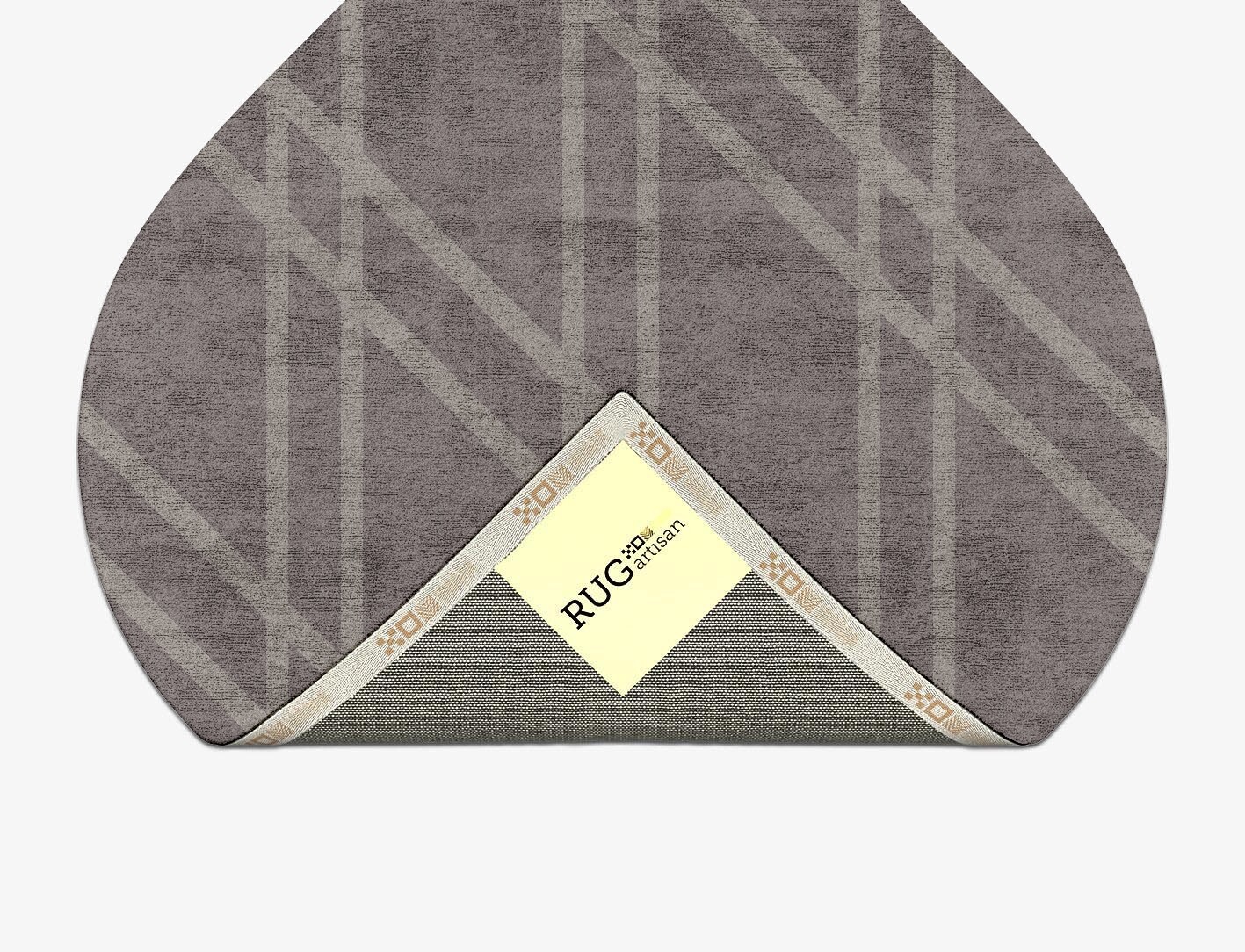 Rake Minimalist Ogee Hand Tufted Bamboo Silk Custom Rug by Rug Artisan