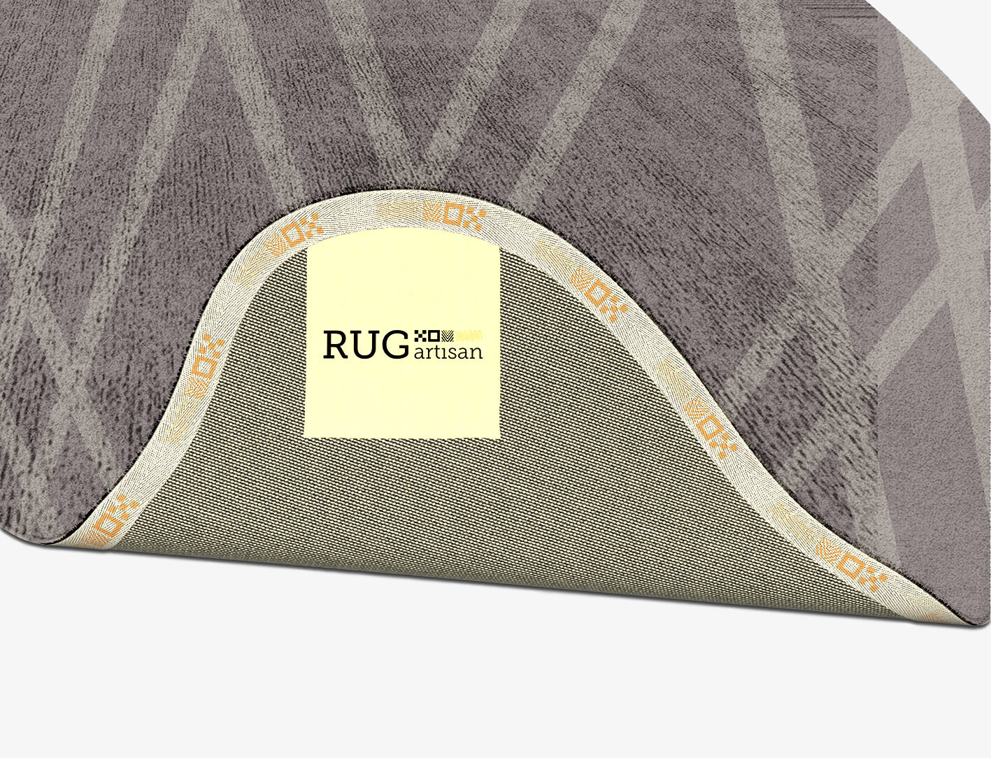 Rake Minimalist Splash Hand Tufted Bamboo Silk Custom Rug by Rug Artisan