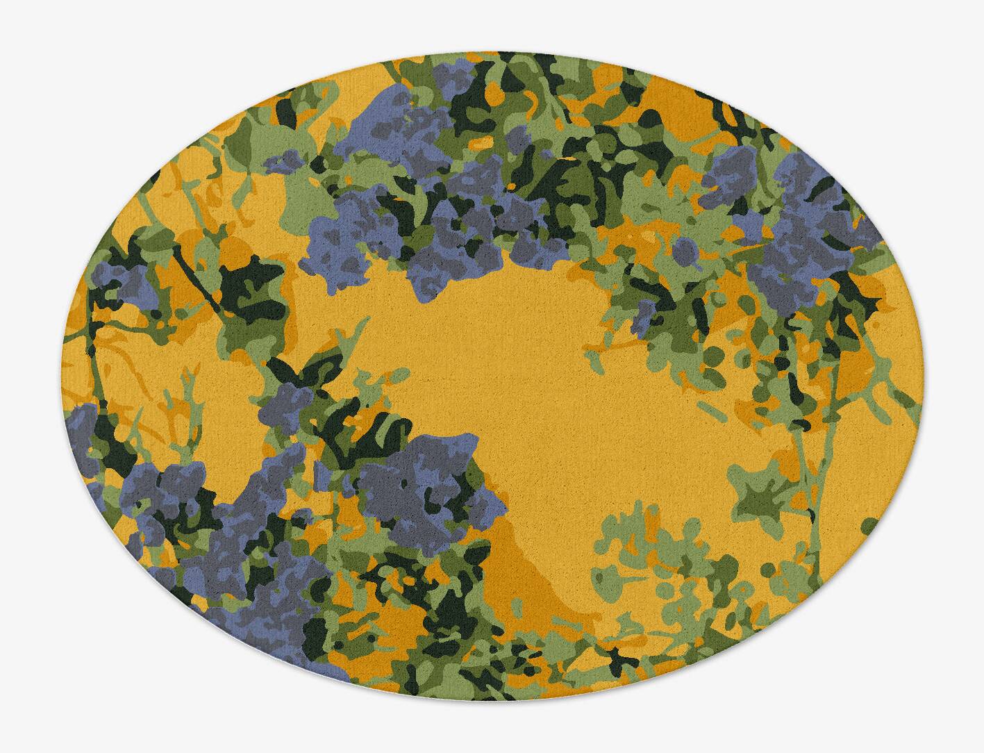 Rambler Floral Oval Hand Tufted Pure Wool Custom Rug by Rug Artisan