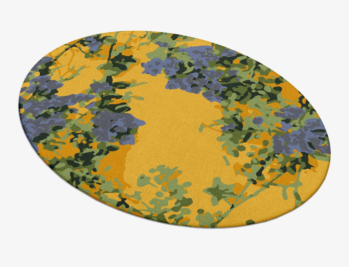 Rambler Floral Oval Hand Tufted Pure Wool Custom Rug by Rug Artisan