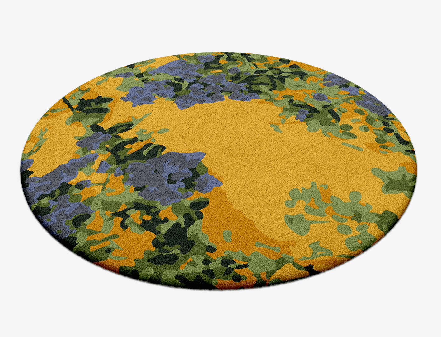 Rambler Floral Round Hand Tufted Pure Wool Custom Rug by Rug Artisan