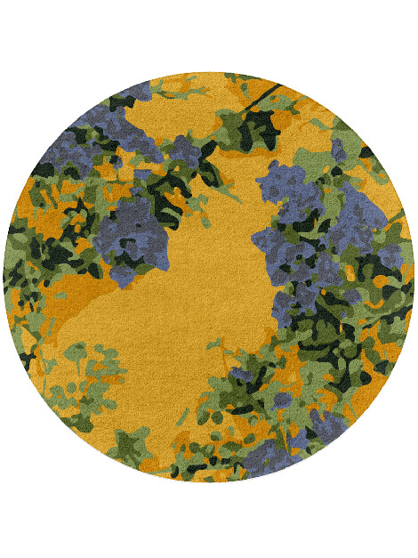 Rambler Floral Round Hand Tufted Pure Wool Custom Rug by Rug Artisan