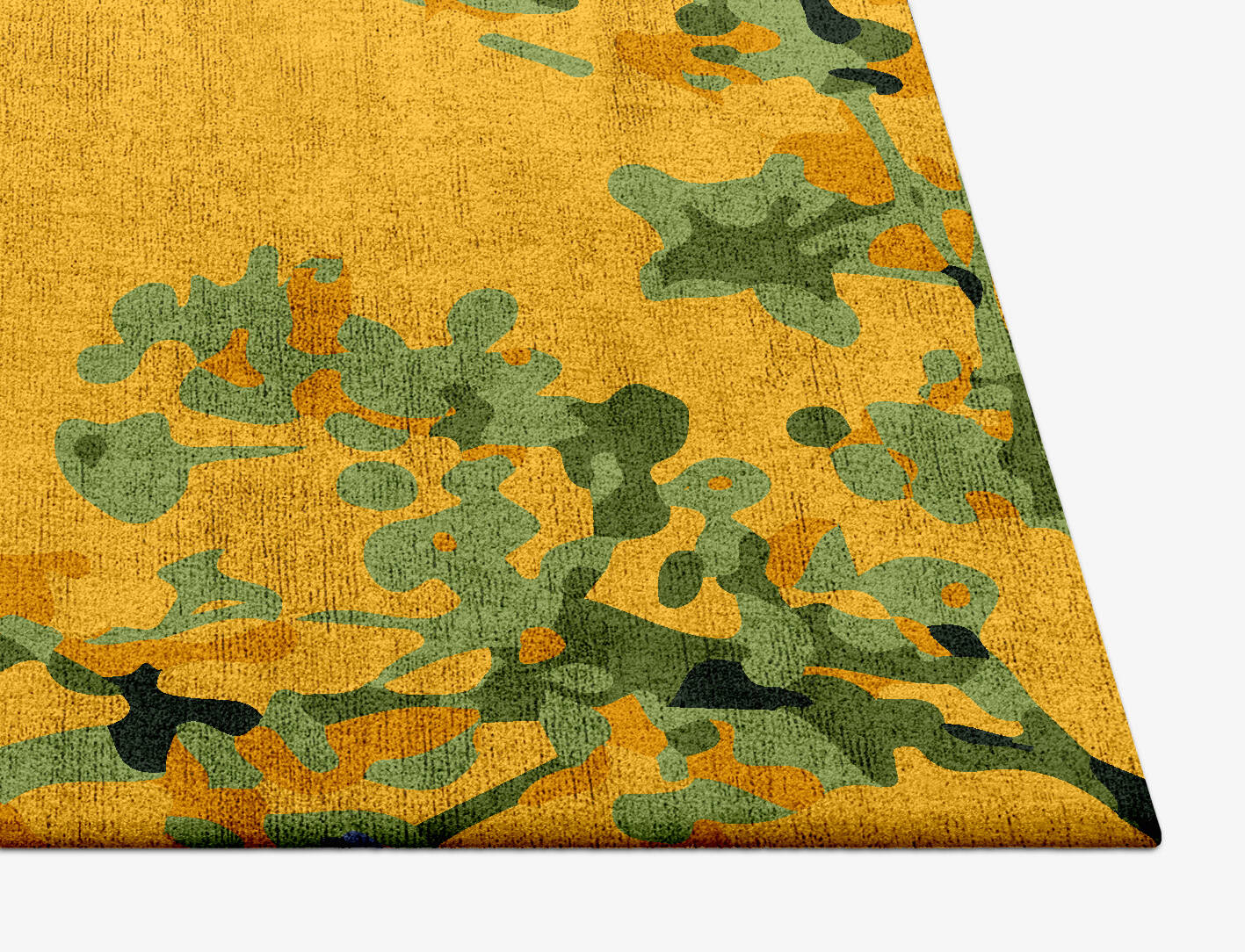 Rambler Floral Square Hand Tufted Bamboo Silk Custom Rug by Rug Artisan