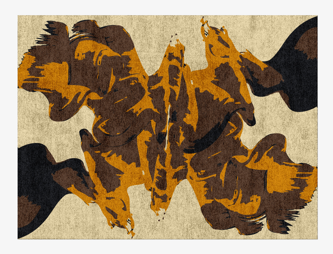 Rame Abstract Rectangle Hand Knotted Bamboo Silk Custom Rug by Rug Artisan