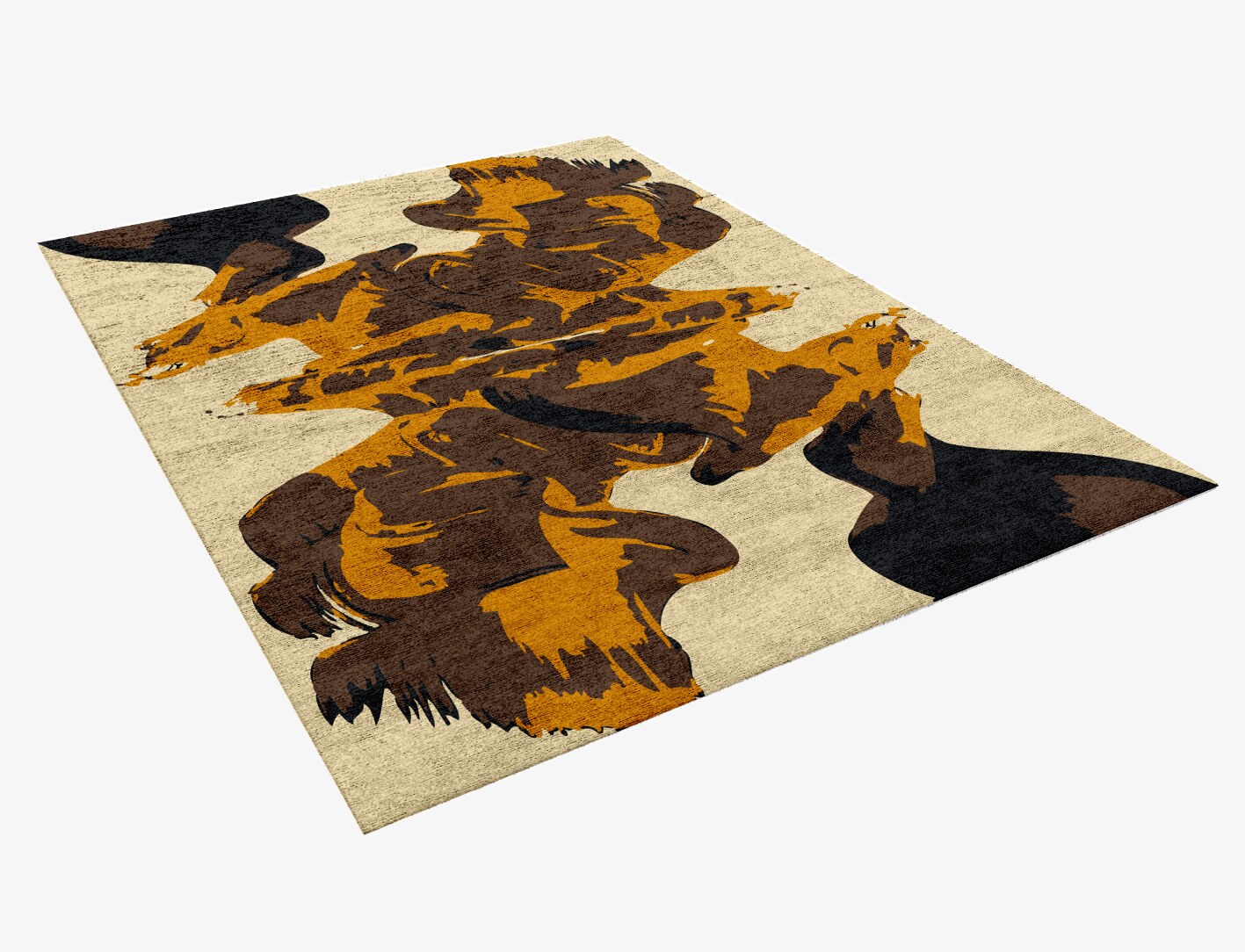 Rame Abstract Rectangle Hand Knotted Bamboo Silk Custom Rug by Rug Artisan