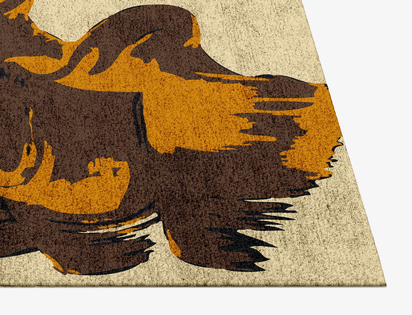 Rame Abstract Rectangle Hand Knotted Bamboo Silk Custom Rug by Rug Artisan