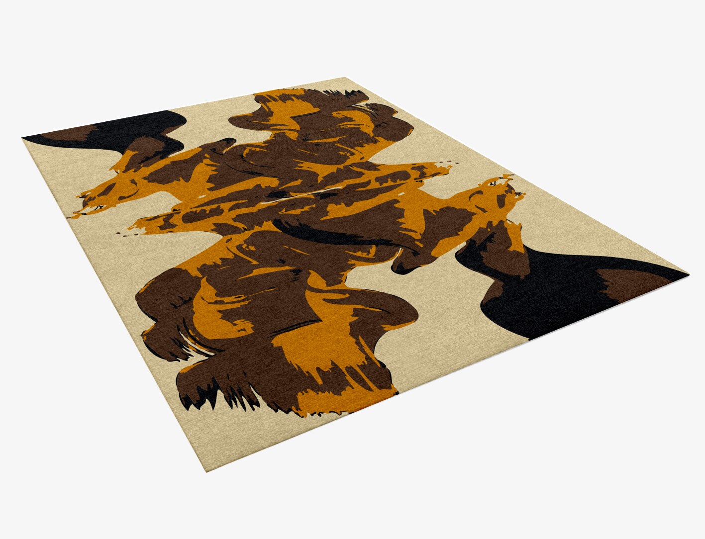 Rame Abstract Rectangle Hand Knotted Tibetan Wool Custom Rug by Rug Artisan