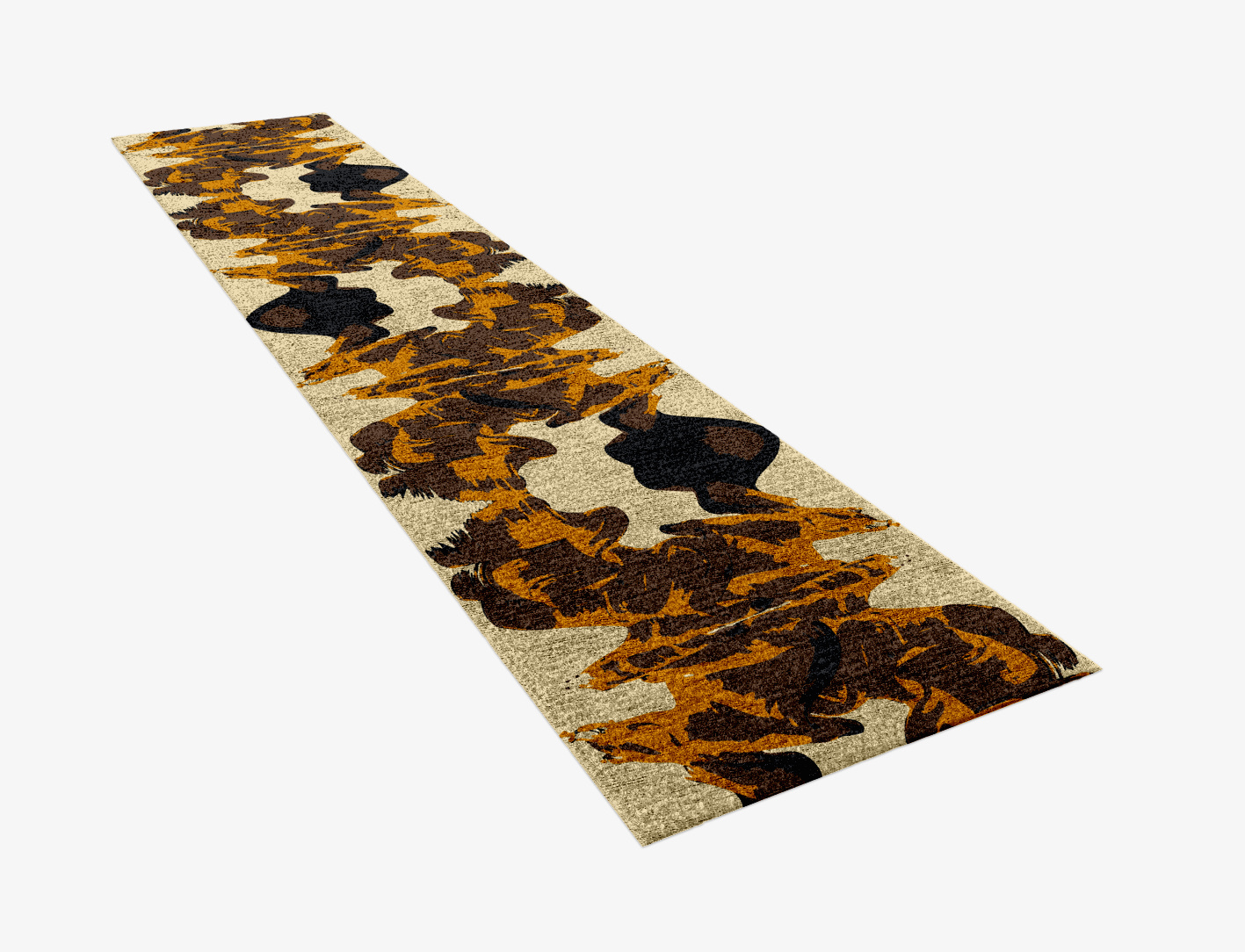 Rame Abstract Runner Hand Knotted Bamboo Silk Custom Rug by Rug Artisan