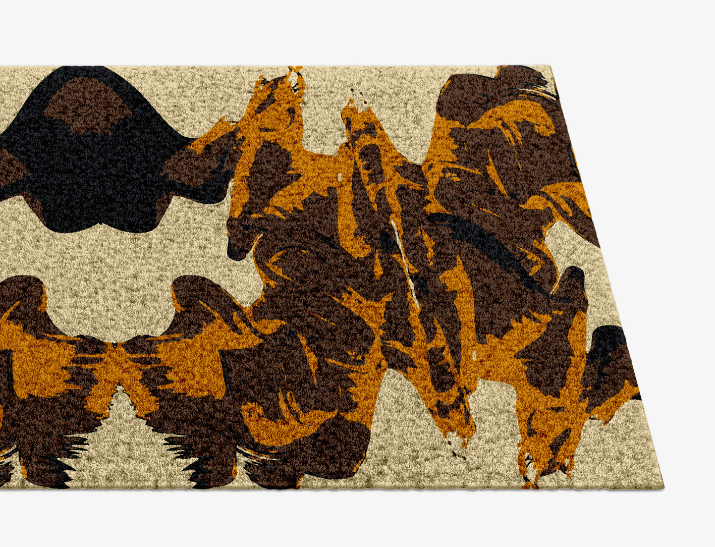 Rame Abstract Runner Hand Knotted Tibetan Wool Custom Rug by Rug Artisan