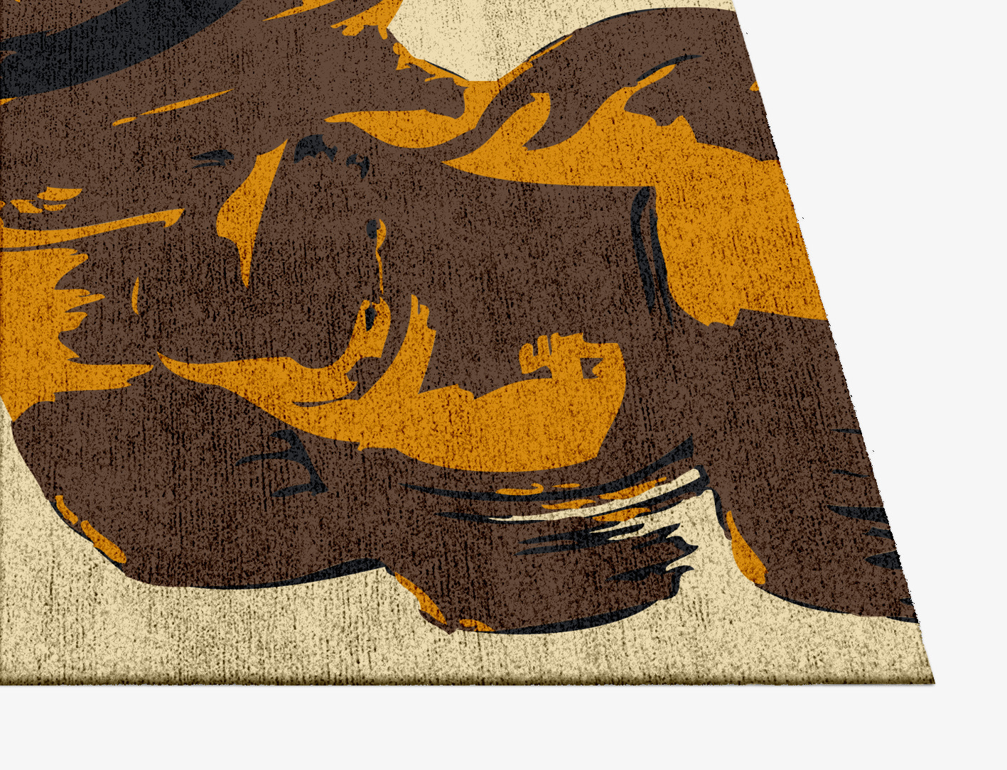 Rame Abstract Square Hand Knotted Bamboo Silk Custom Rug by Rug Artisan