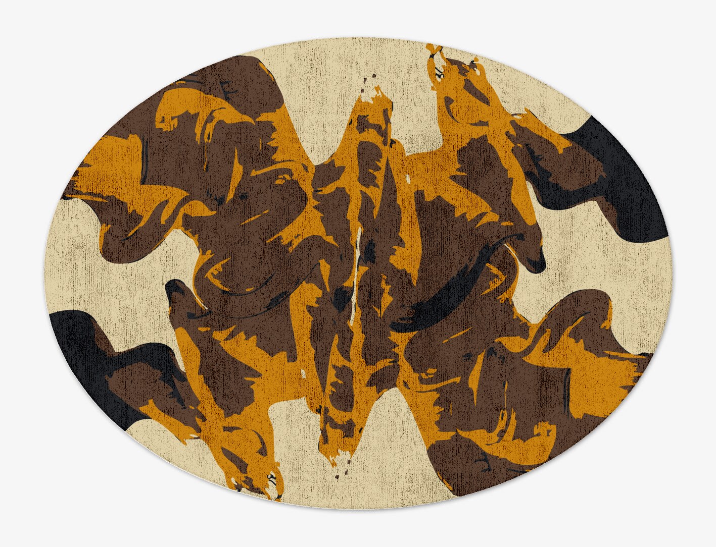 Rame Abstract Oval Hand Tufted Bamboo Silk Custom Rug by Rug Artisan