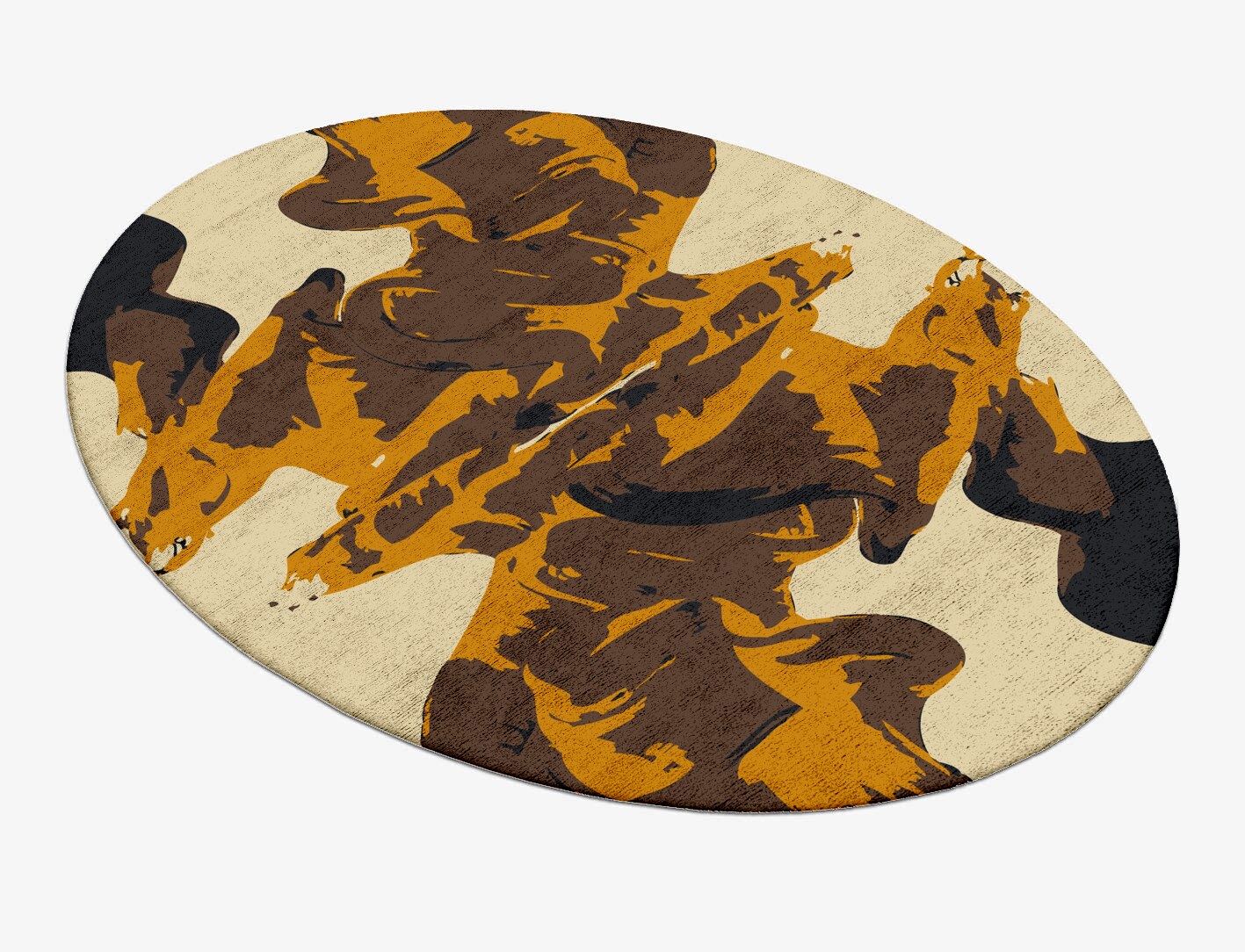 Rame Abstract Oval Hand Tufted Bamboo Silk Custom Rug by Rug Artisan