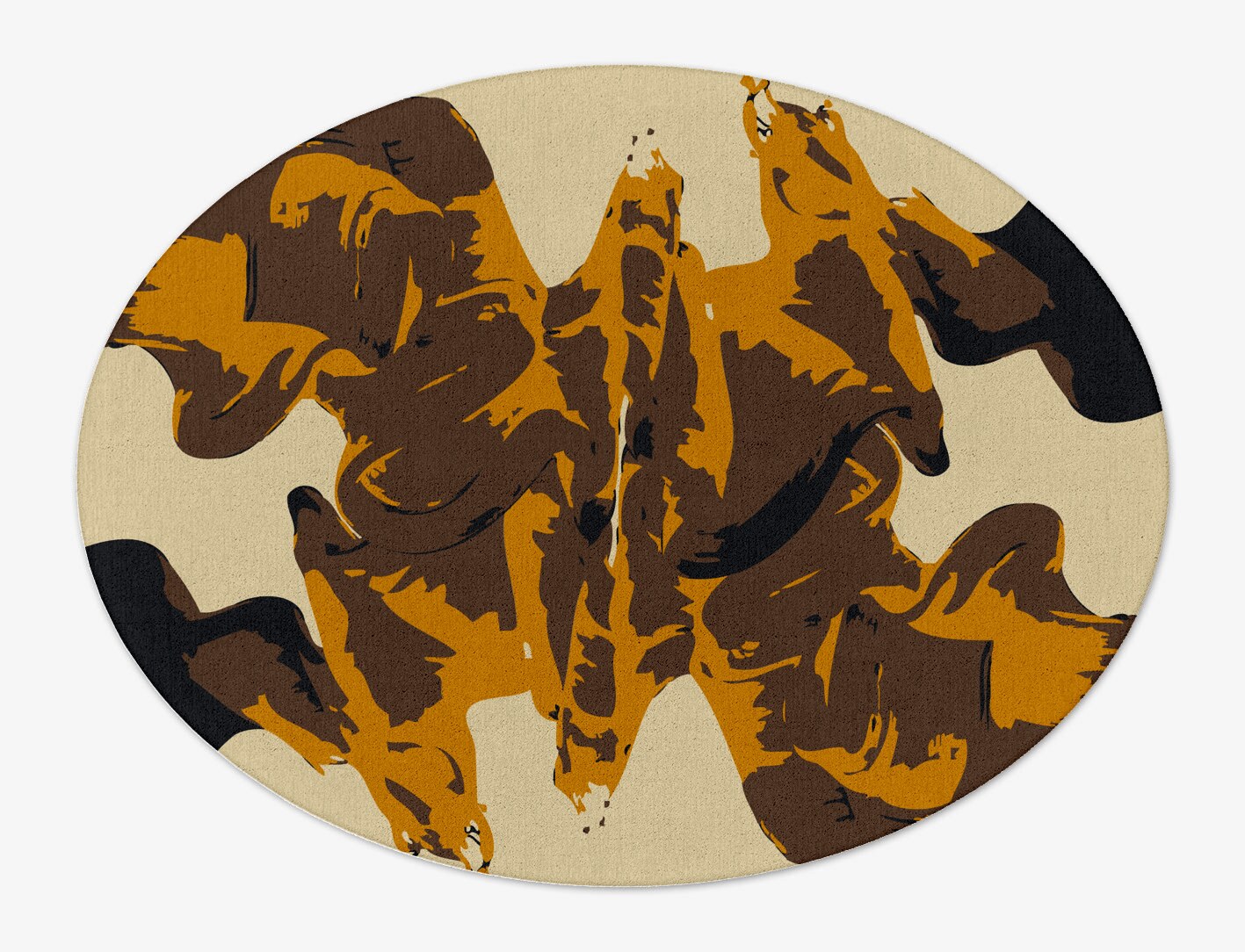 Rame Abstract Oval Hand Tufted Pure Wool Custom Rug by Rug Artisan