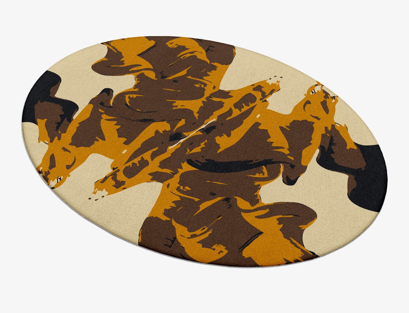 Rame Abstract Oval Hand Tufted Pure Wool Custom Rug by Rug Artisan