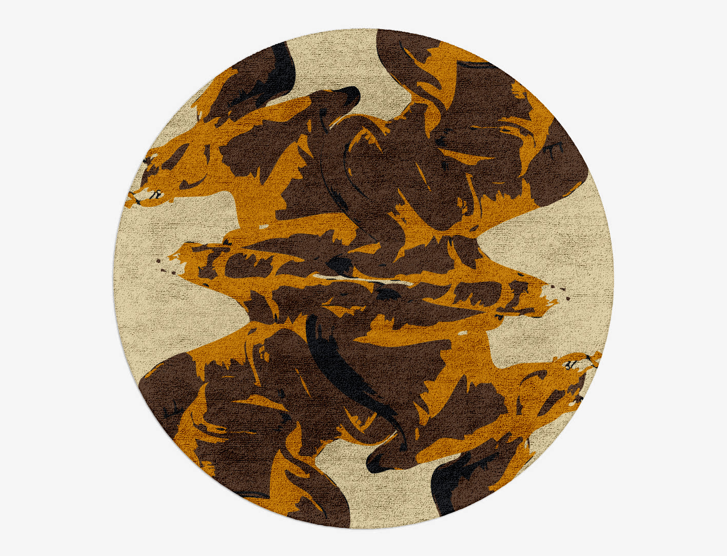 Rame Abstract Round Hand Tufted Bamboo Silk Custom Rug by Rug Artisan